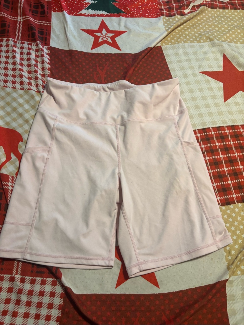 refuge Pale Pink High-Rise Bike Shorts
